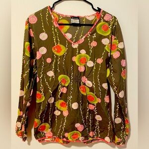 Columbia XCO Floral V-Neck Lightweight Women's Top Size L